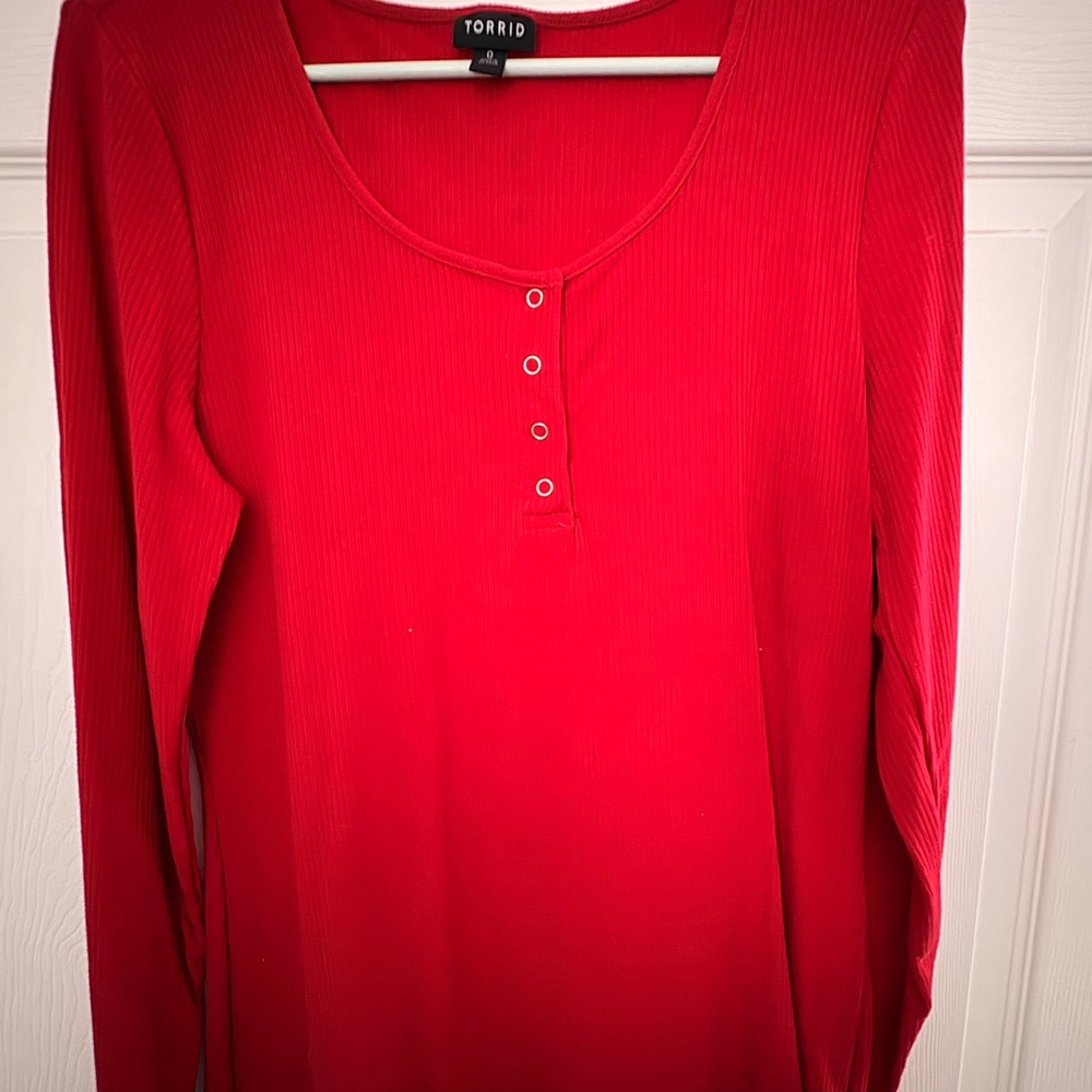 Torrid Scarlet Long Sleeve Top